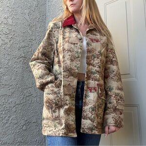 Ralph Lauren Beige and Red Utility Jacket